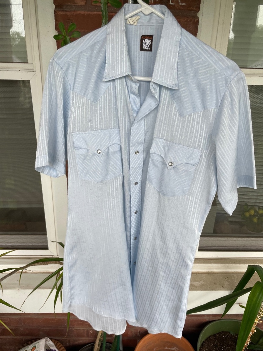 Vintage Silk Pearl Snap Shirt